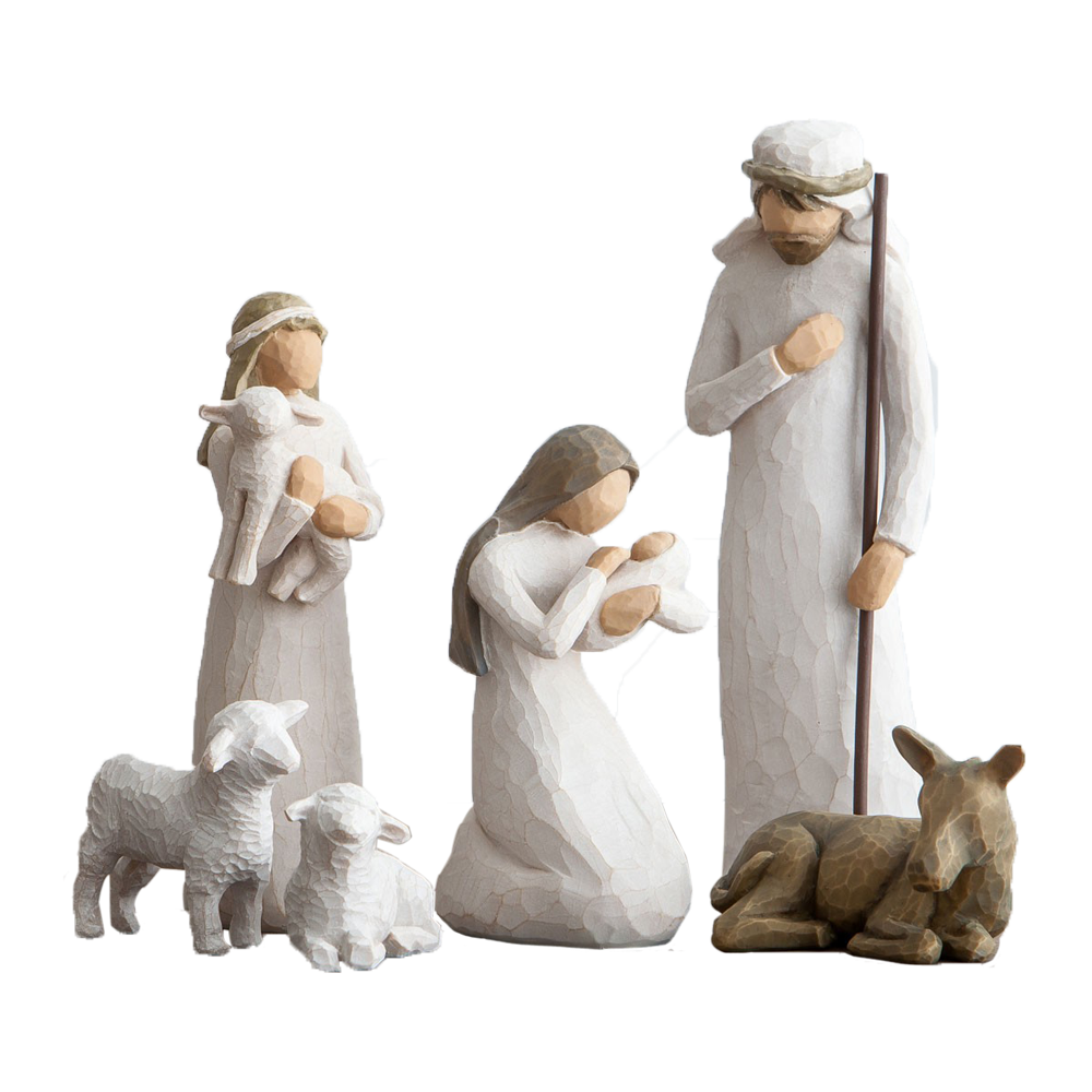 Willow Tree Holy Family Resin Nativity Figurines - WILLOW TREE