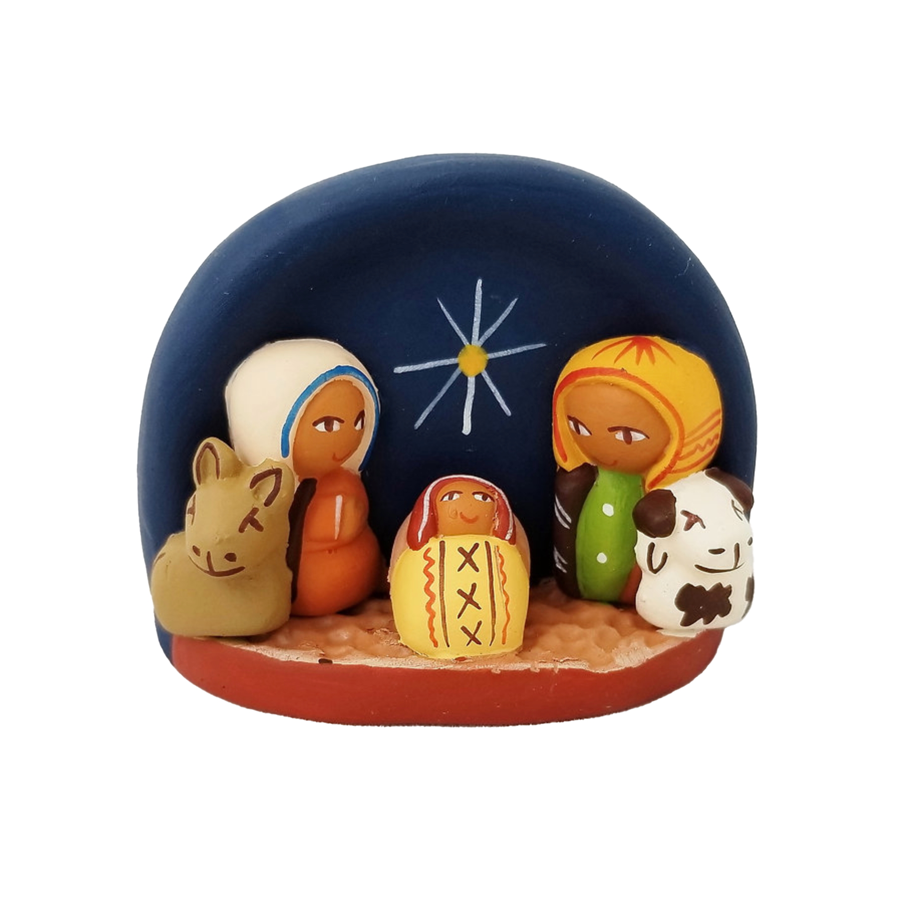 Mini Peruvian Ceramic Holy Family Nativity, , large image number 0