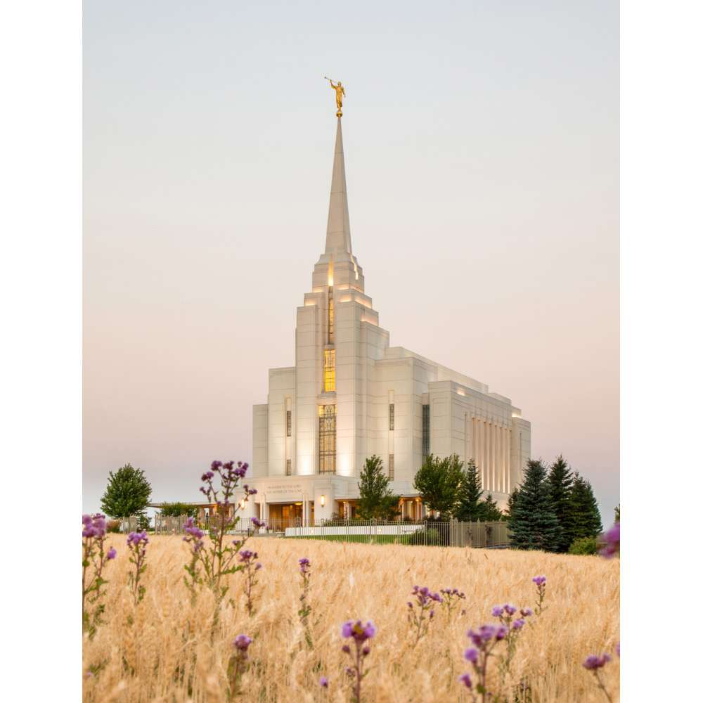 Rexburg Idaho Temple - Harvest Sunrise Print 
