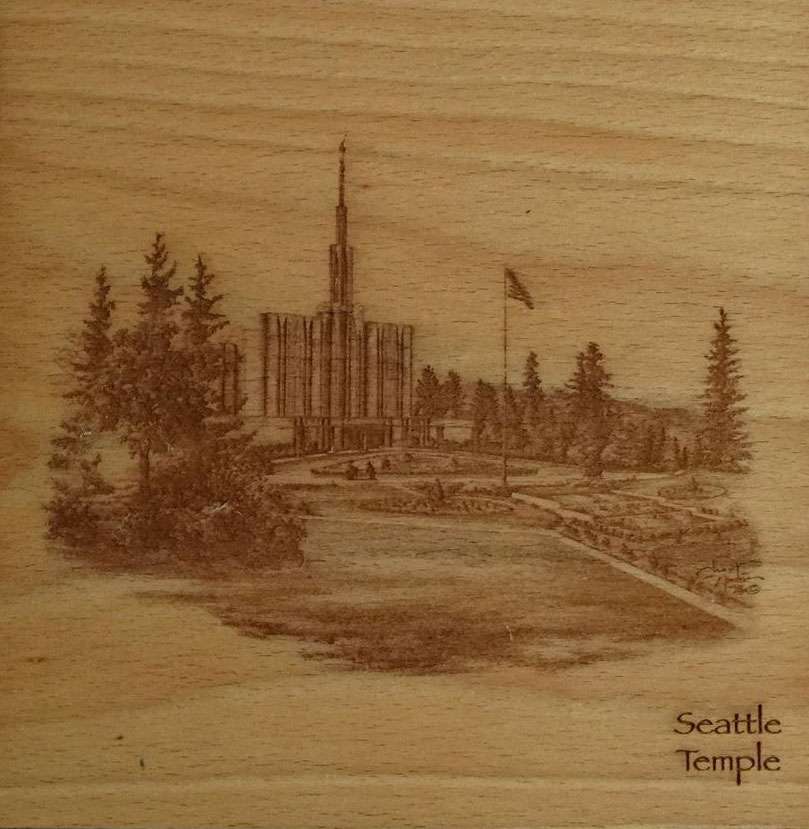 Seattle Temple (6x6 Plaque), , large image number 0
