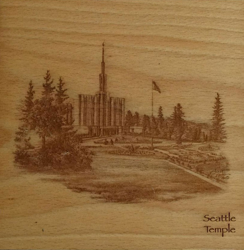 Seattle Temple (6x6 Plaque), , large image number 0