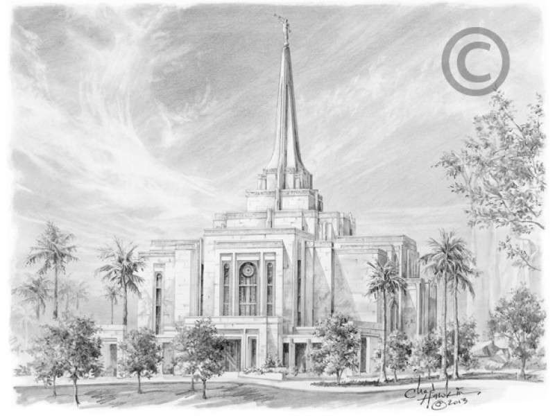 Gilbert Arizona Temple 8x10 Matted Print