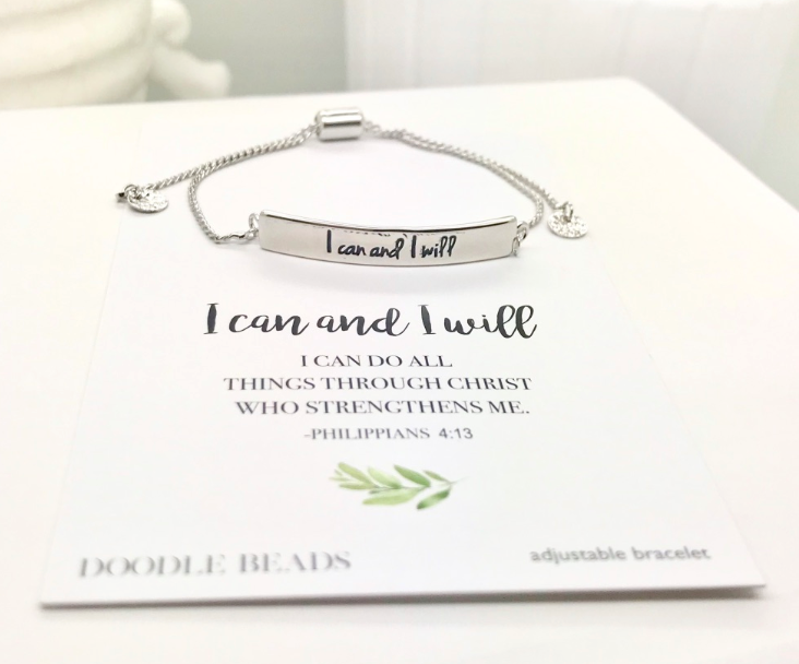 I Can and I Will Adjustable Bracelet, , large