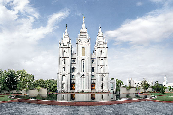Salt Lake Temple: Living Fountains - 3x4 Print