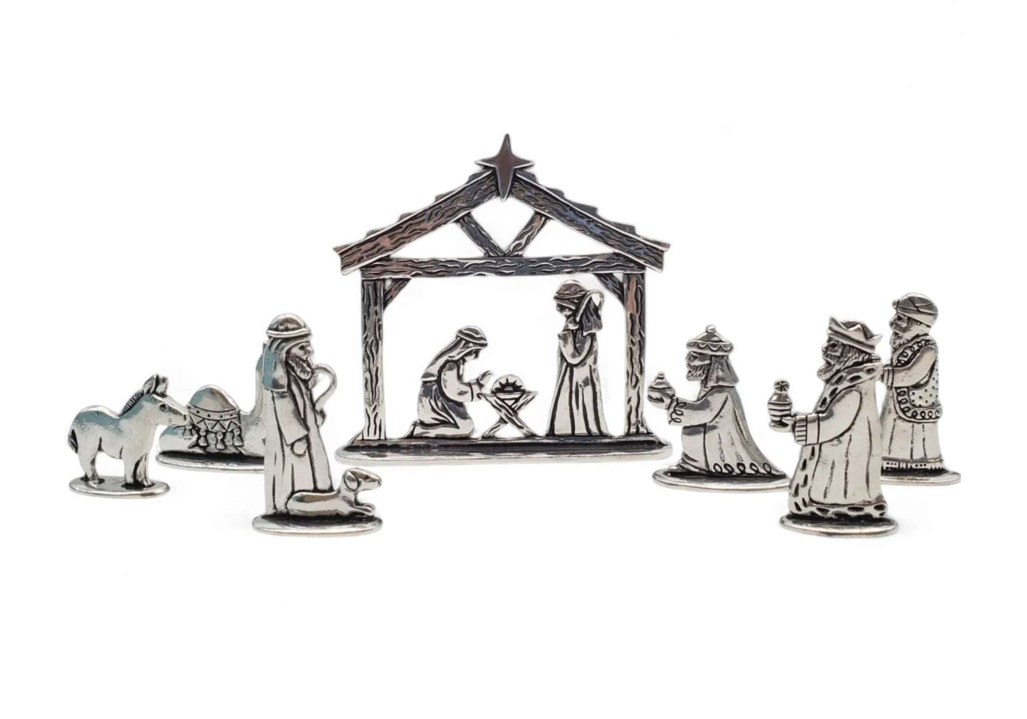 Pewter Standing Nativity, , large image number 0