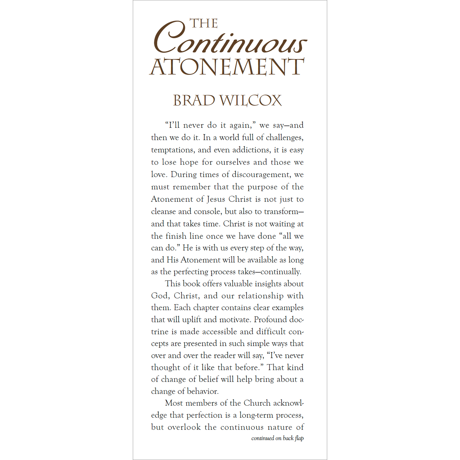 The Continuous Atonement, , large
