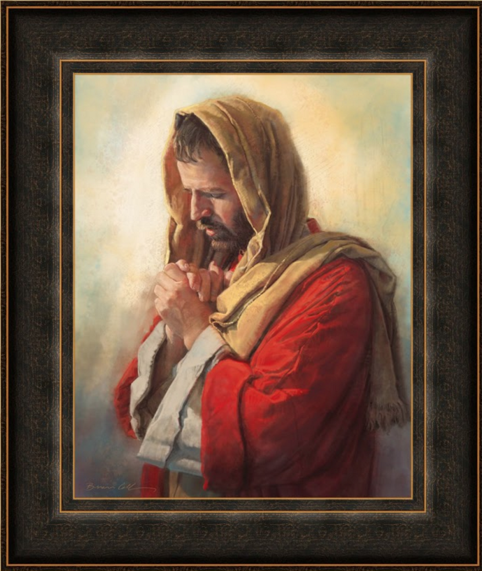And He Prayed (22x26 Framed Art)