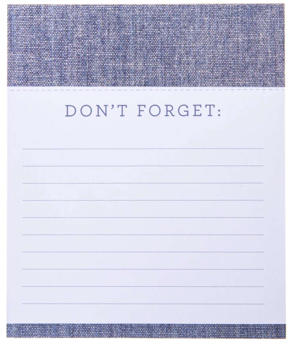Don't Forget Chambray Notepad