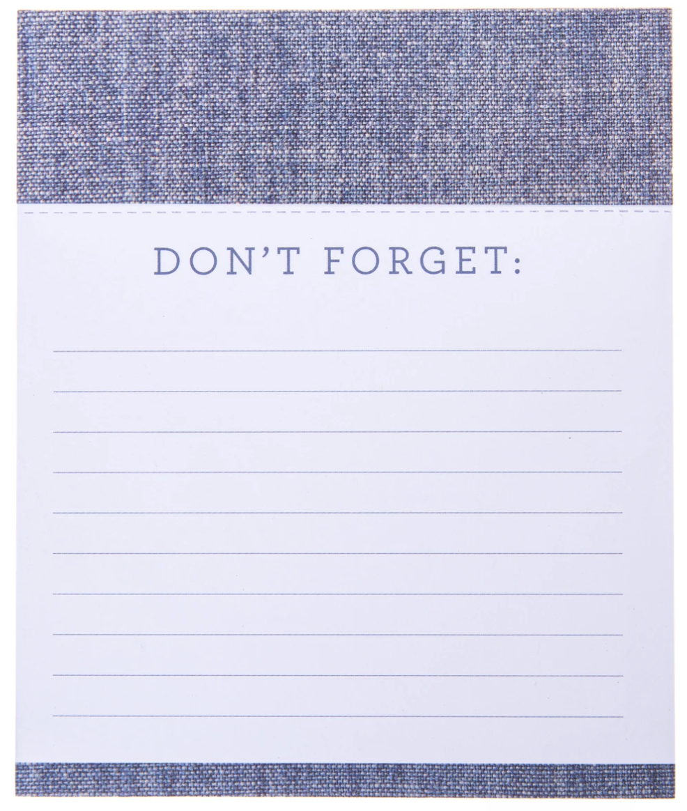 Don't Forget Chambray Notepad