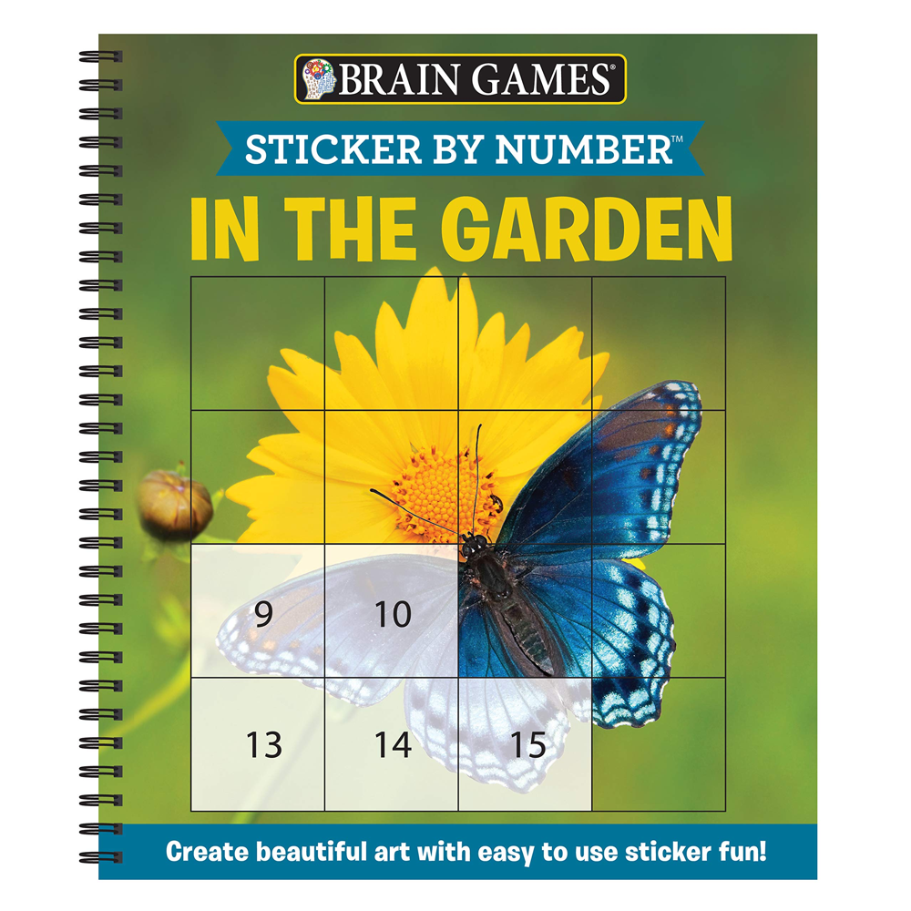 Brain Games - Sticker by Number: In the Garden,  Brain Games - Sticker by Number: In the Garden