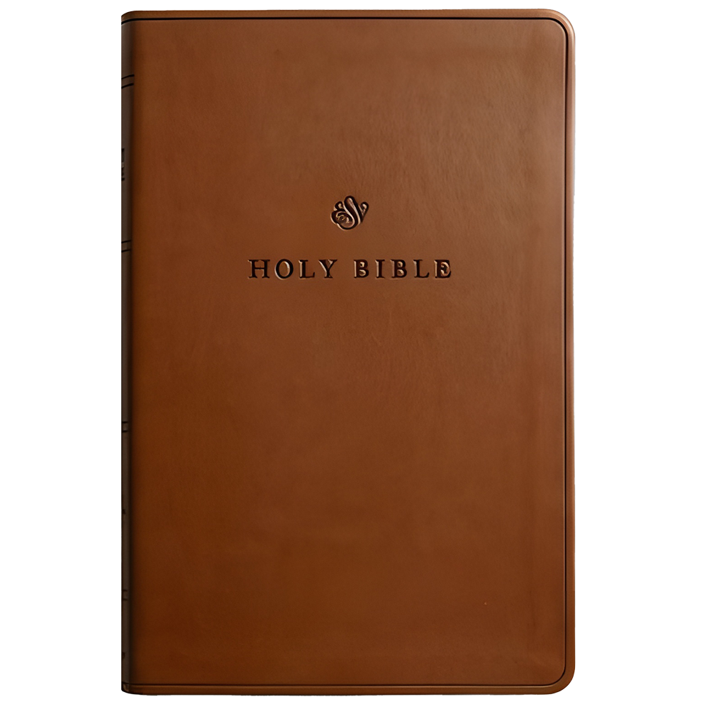 ESV Value Thinline Bible,Faux Leather, English Saddle, , large image number 0