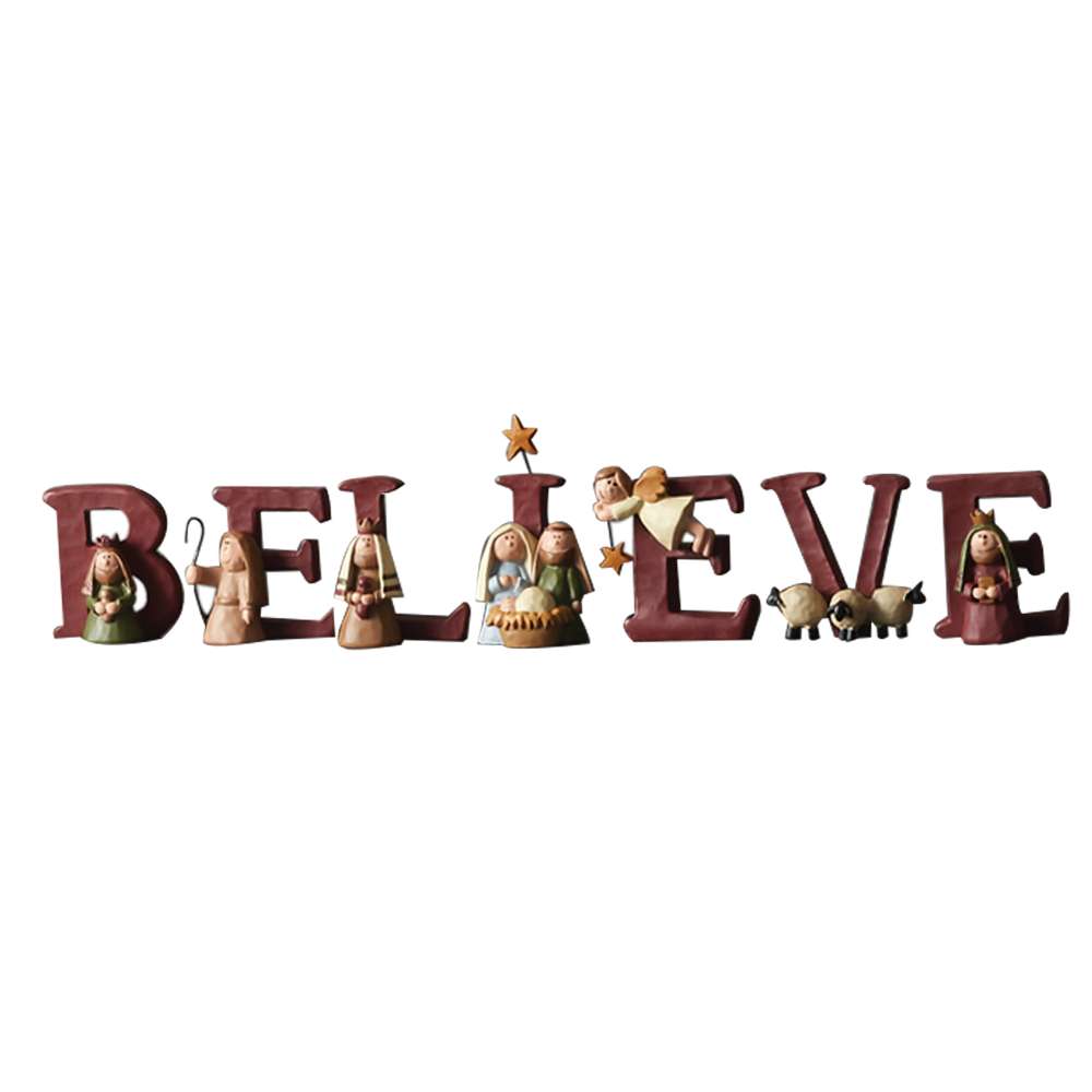 "Believe" Resin Nativity Letters, , large image number 0