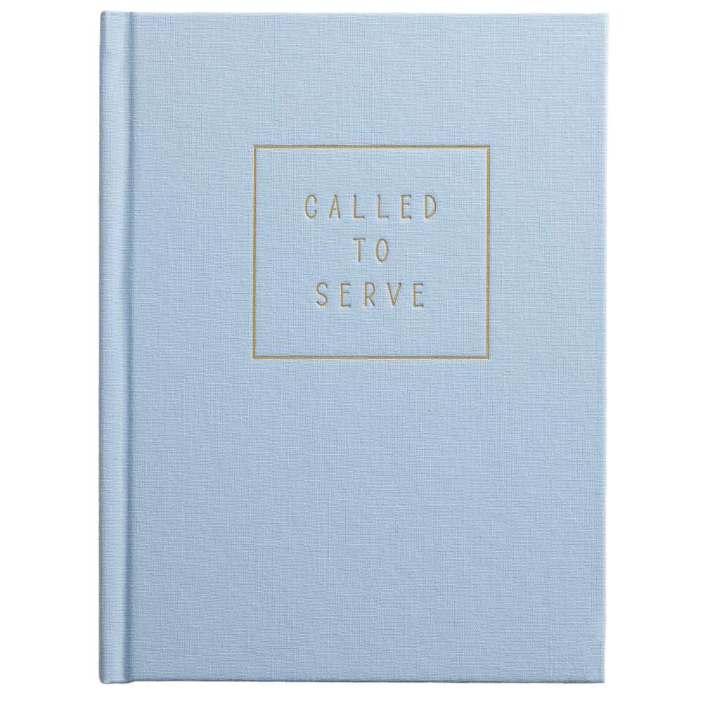 Called to Serve Light Blue Linen Missionary Journal
