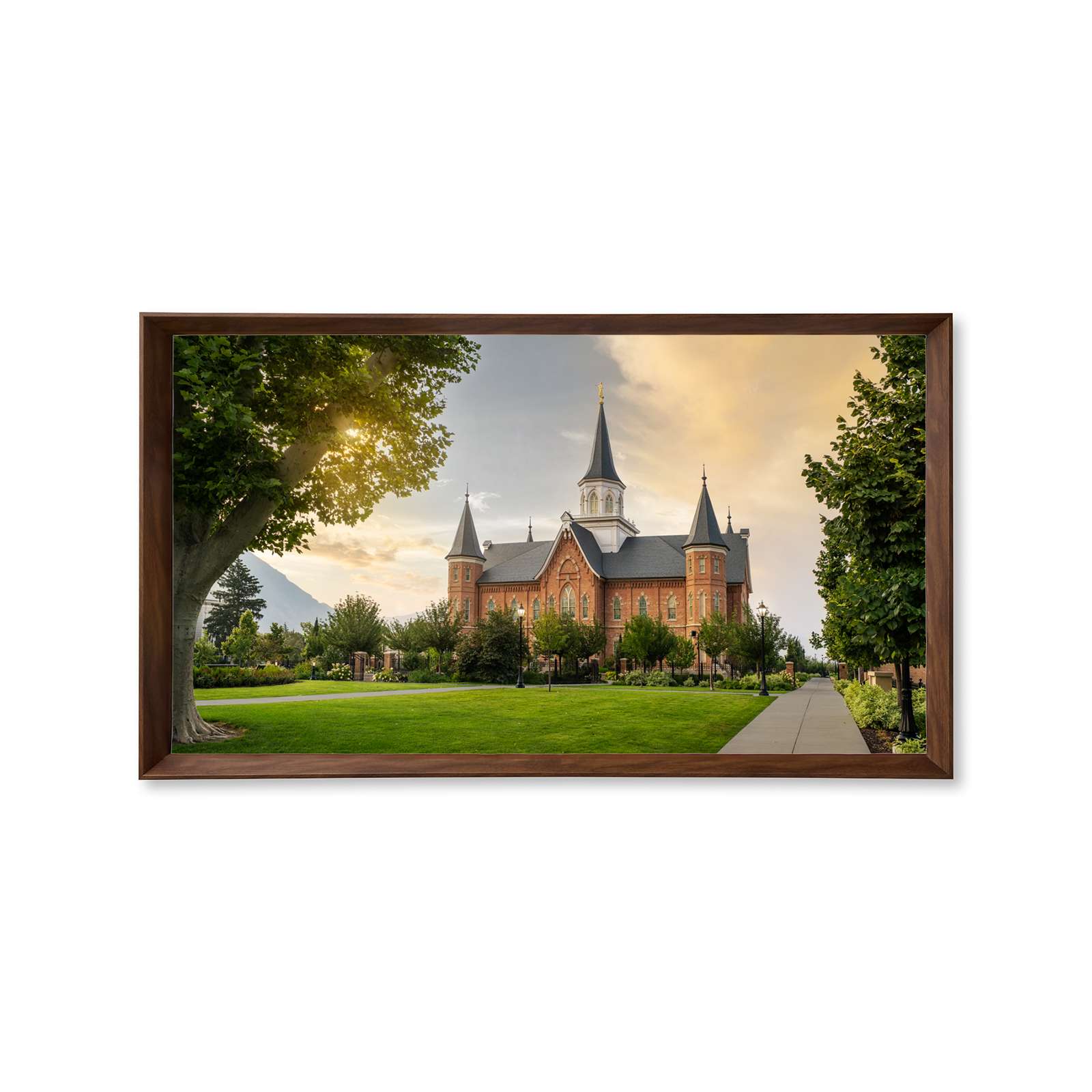 Provo City Center Utah Temple, Fire of the Covenant Series (25x43 Framed Canvas Print), , large image number 0