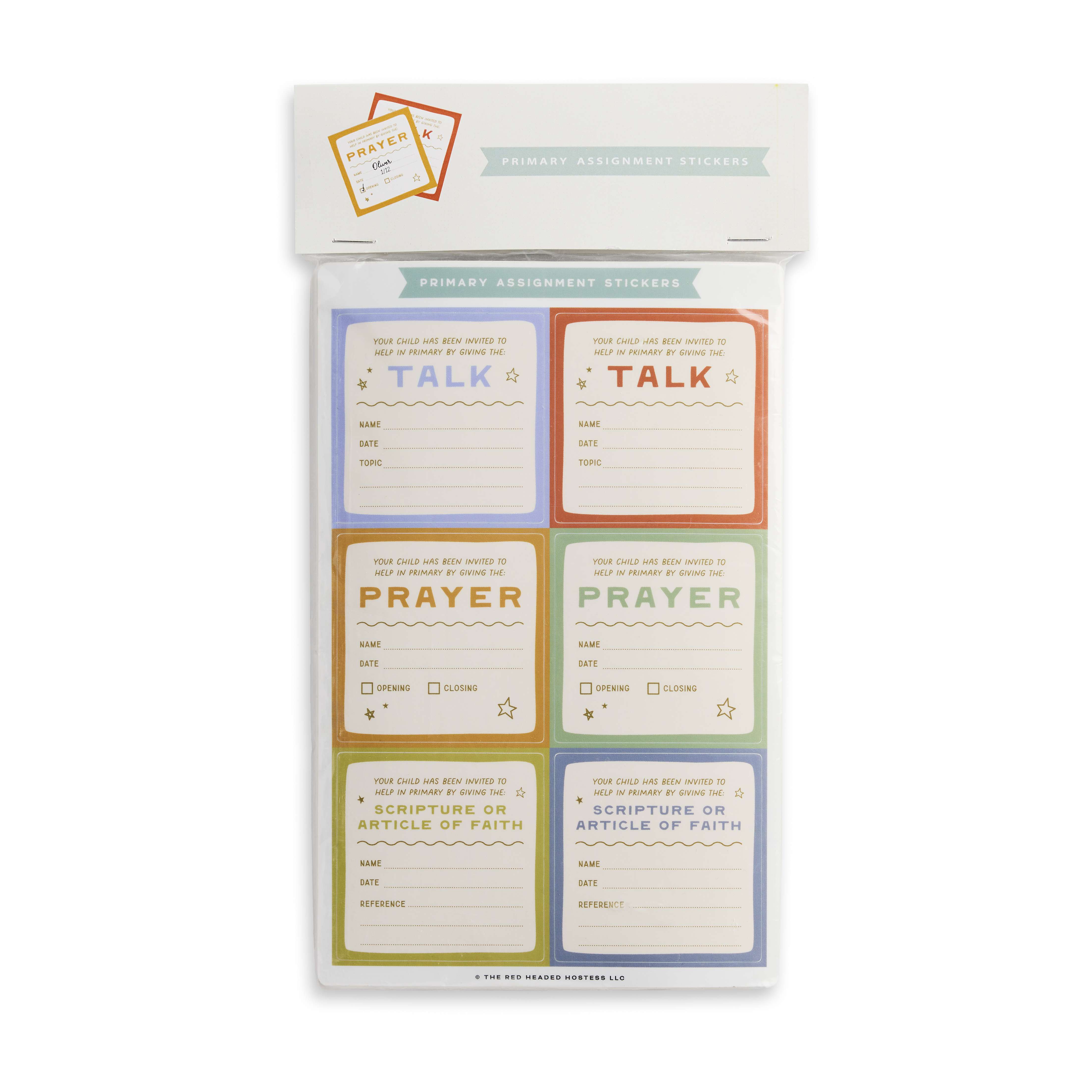 Primary Assignment Reminder Stickers