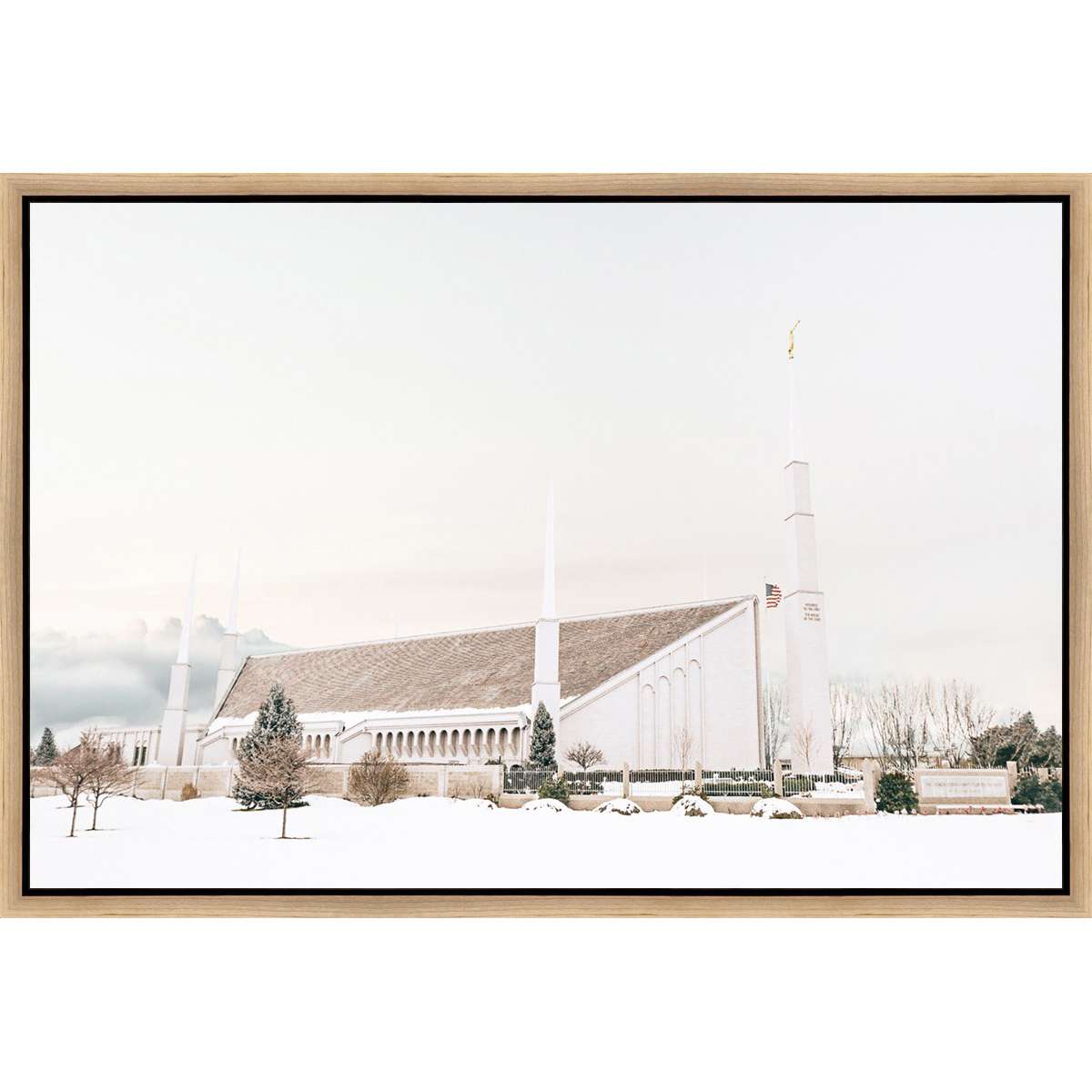 Sweet is the Work, Boise Temple (31.5x21.5 Framed Canvas)