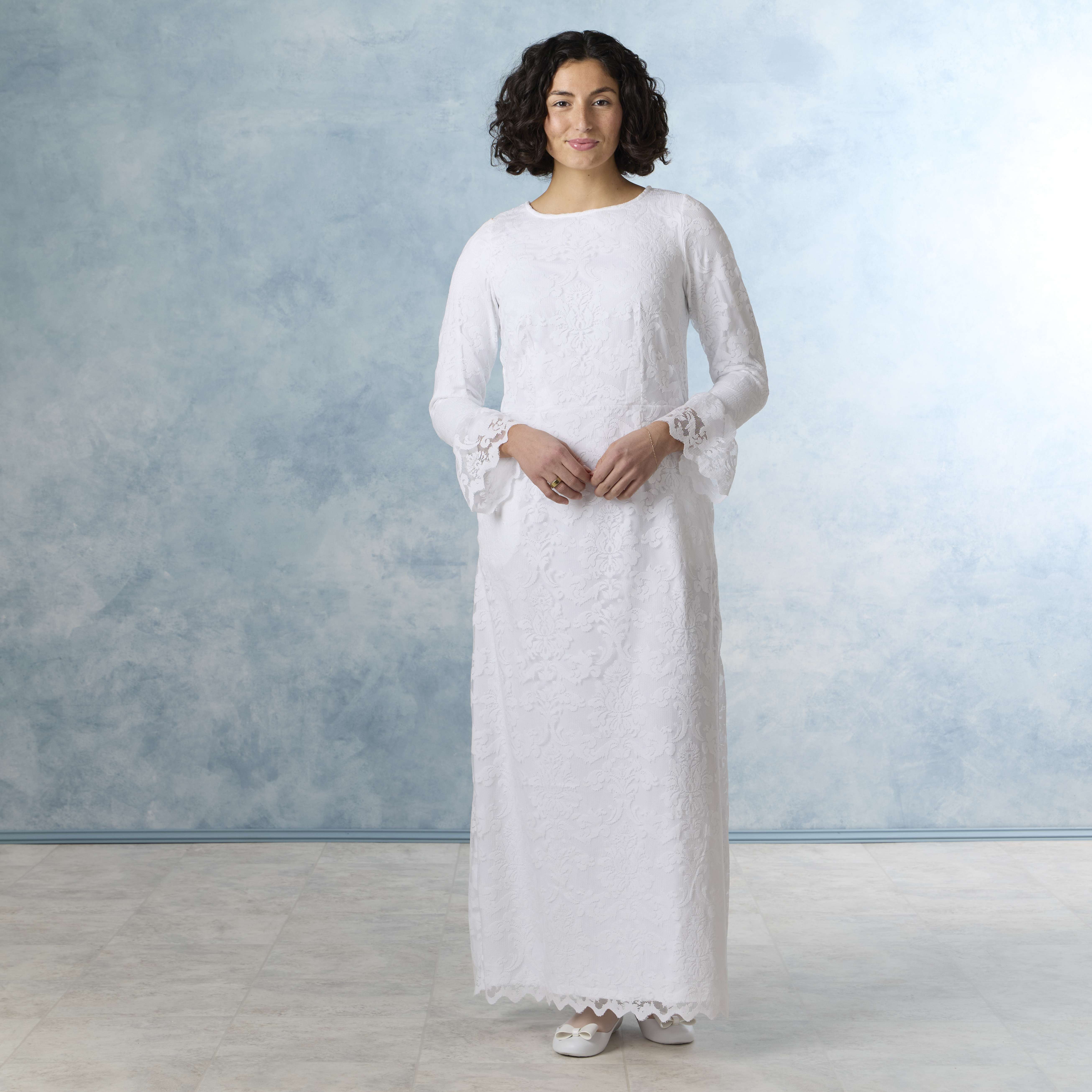 elegant white dresses for women Long Sleeves Prom Dress Slit Long With Lace Appliques Length:Floor 83