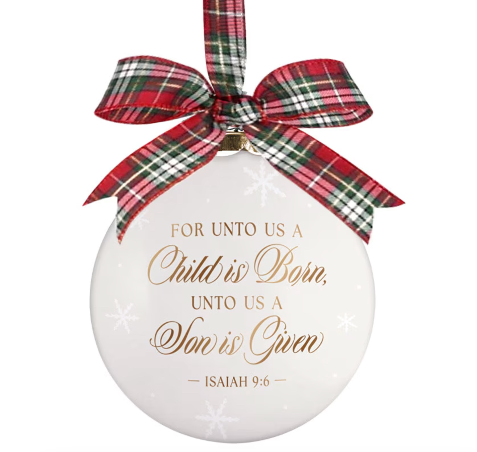 For Unto Us Ceramic Ornament