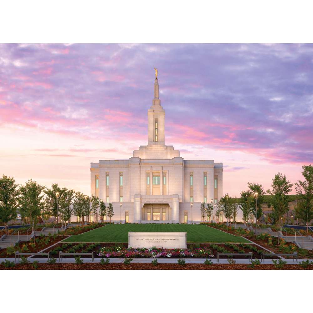 Pocatello Idaho Temple - Summer Sunrise Print