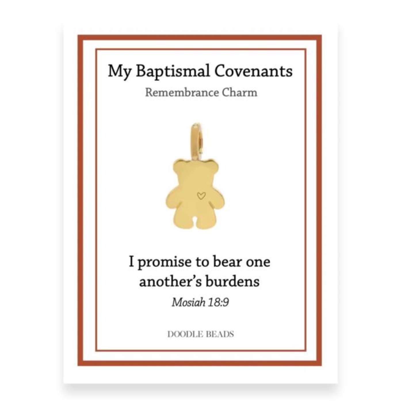 Bear Baptismal Covenant Charm
