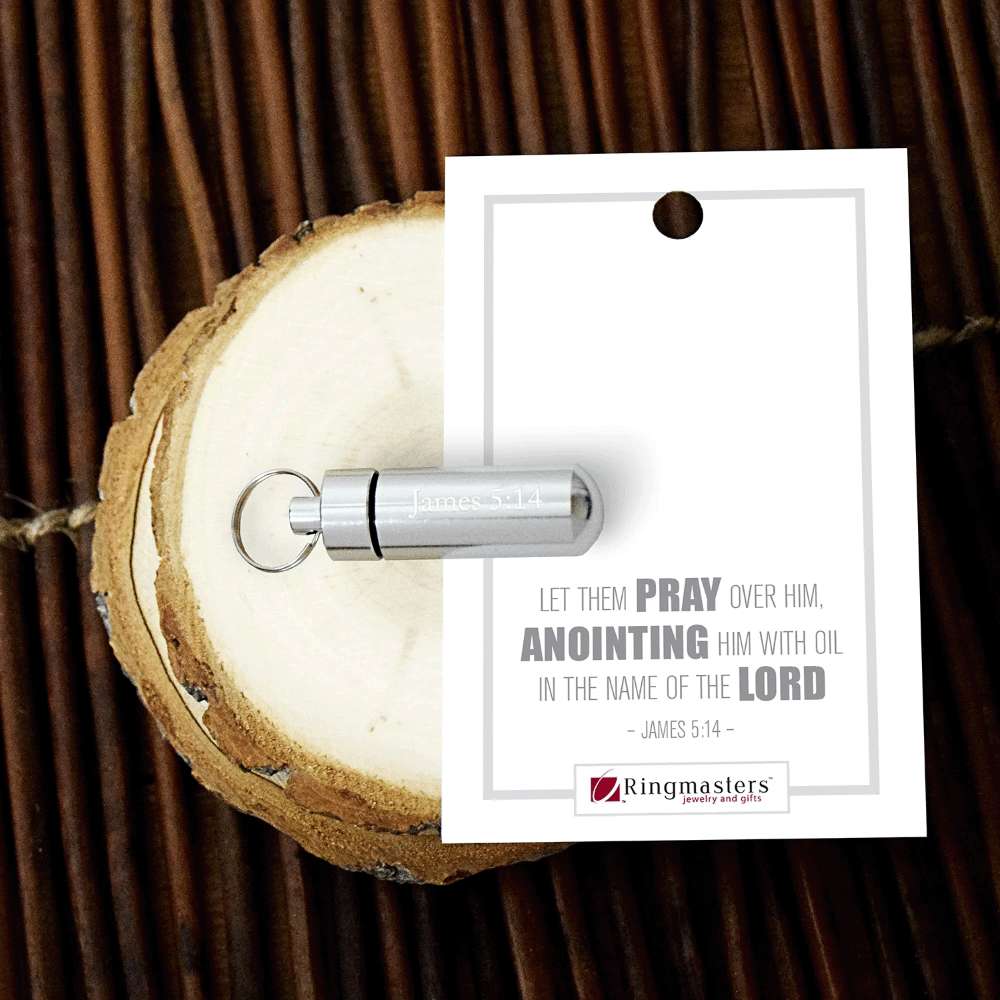 Oil Vial Silver James 5:14, , large