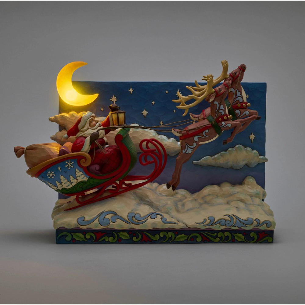 Santa Sleigh with Reindeer LED, , large image number 1