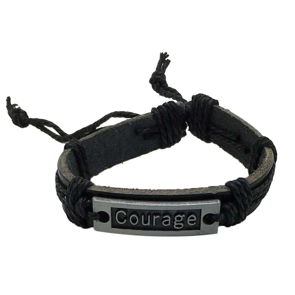 Courage Leather Bracelet