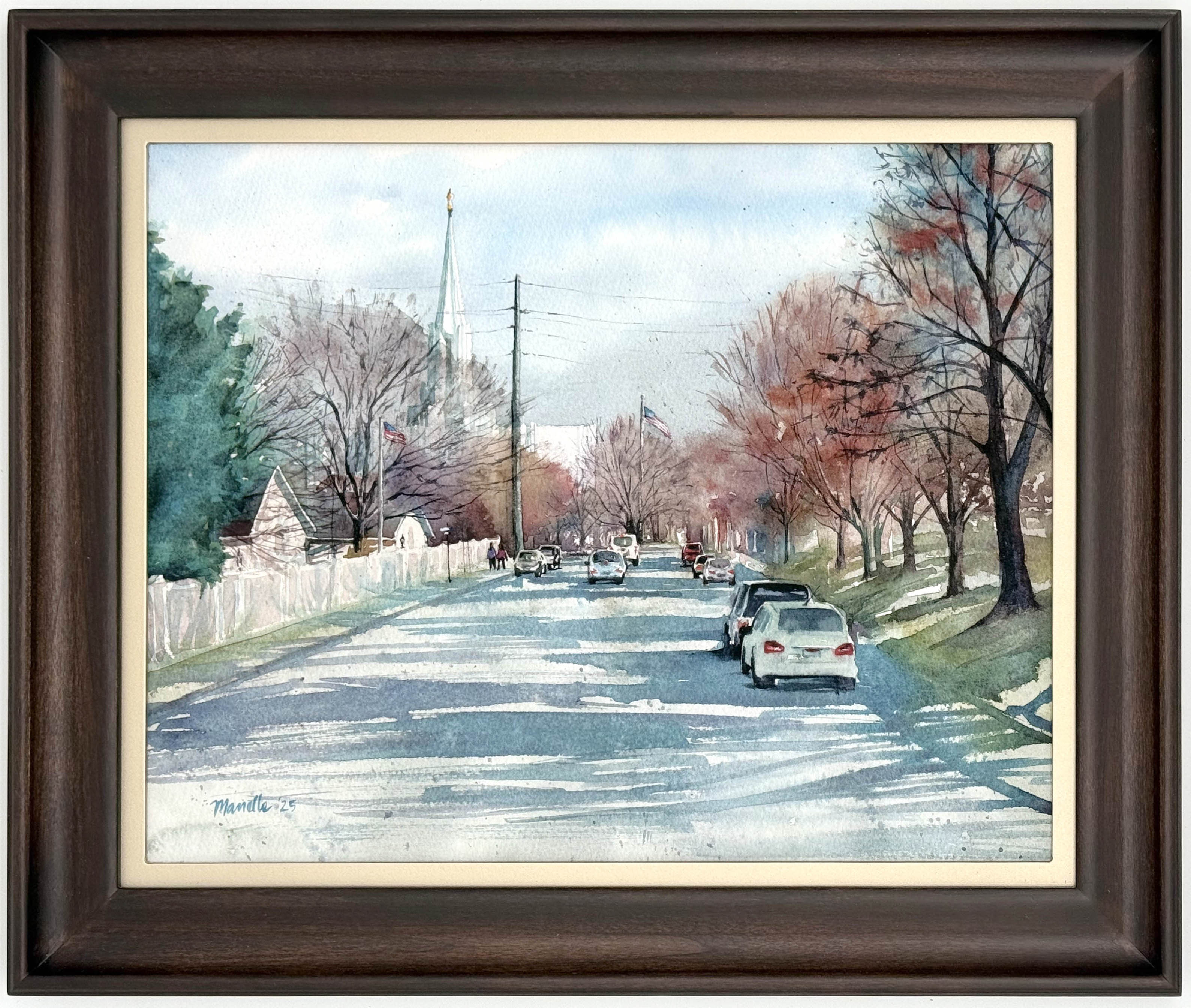 The Road to the Jordan River Temple (14x17 Framed Paper Print)
