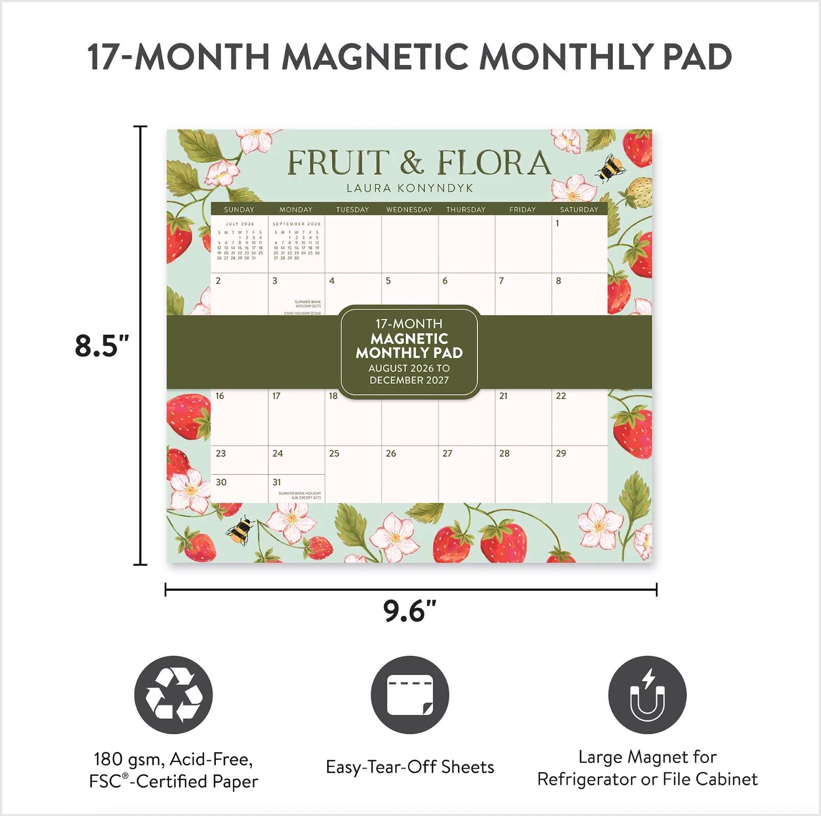 2027 Fruit and Flora Magnetic Monthly Pad, , large