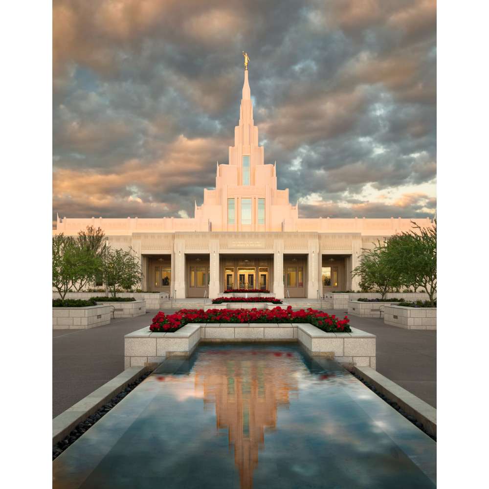 Phoenix Arizona Temple - Reflecting Pool Sunrise Print (11x14), , large image number 0