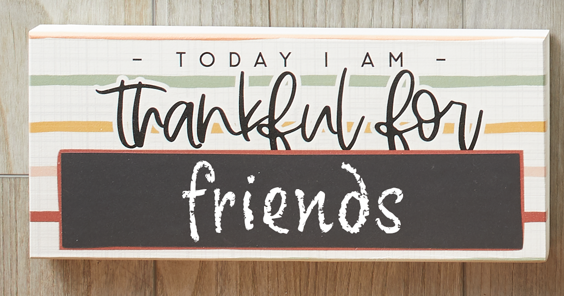 Today I'm Thankful For (12x5 Chalk Plaque)