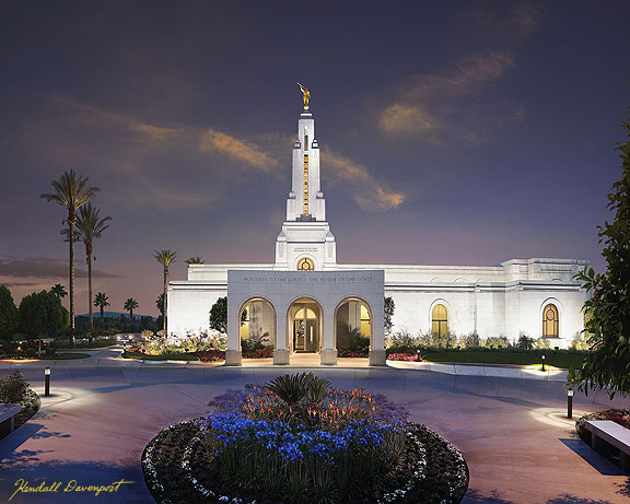 Redlands California Temple: Reverent Joy (11x14 Print)