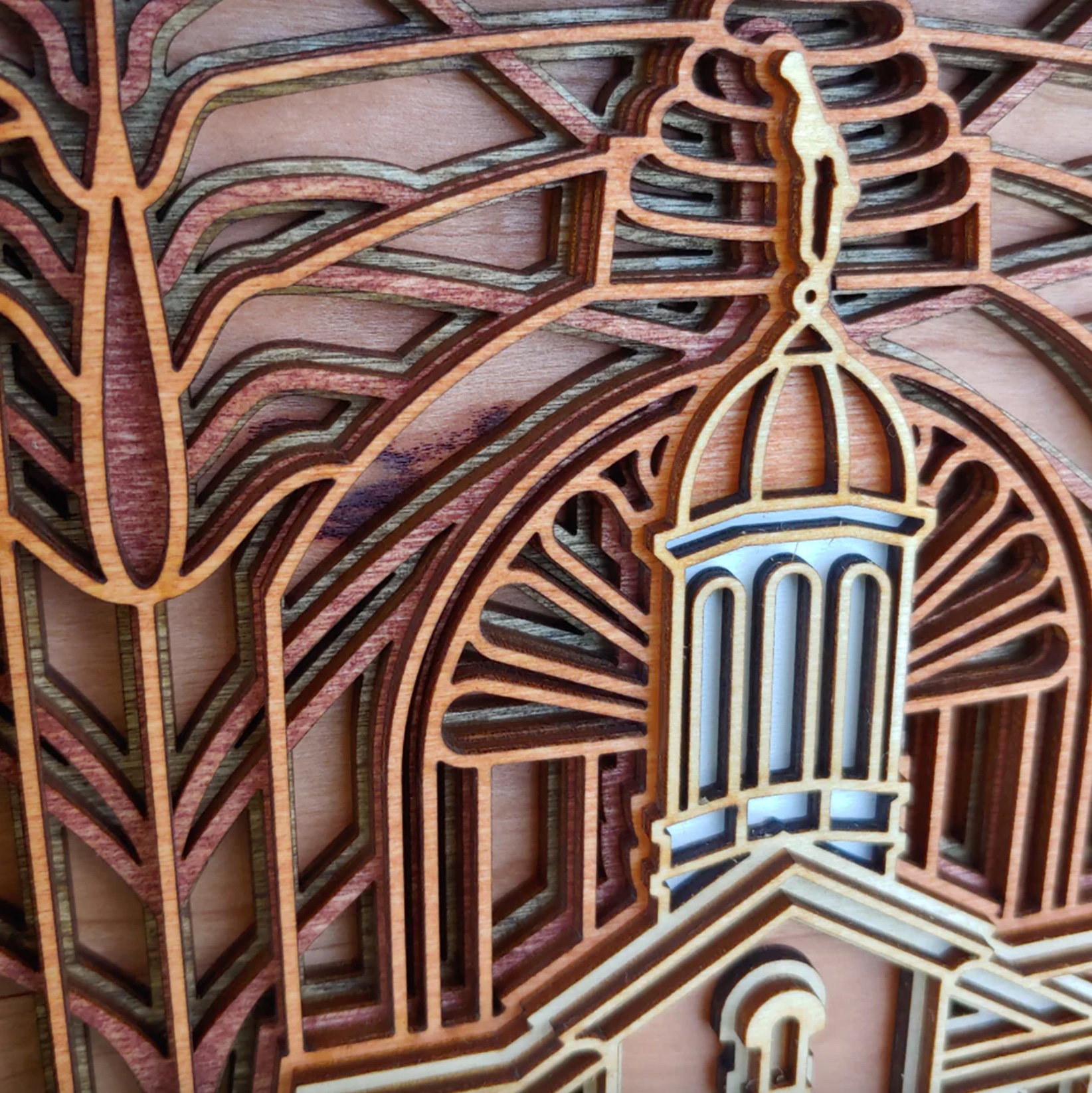 Vernal Utah Temple Layered Wood Plaque, , large
