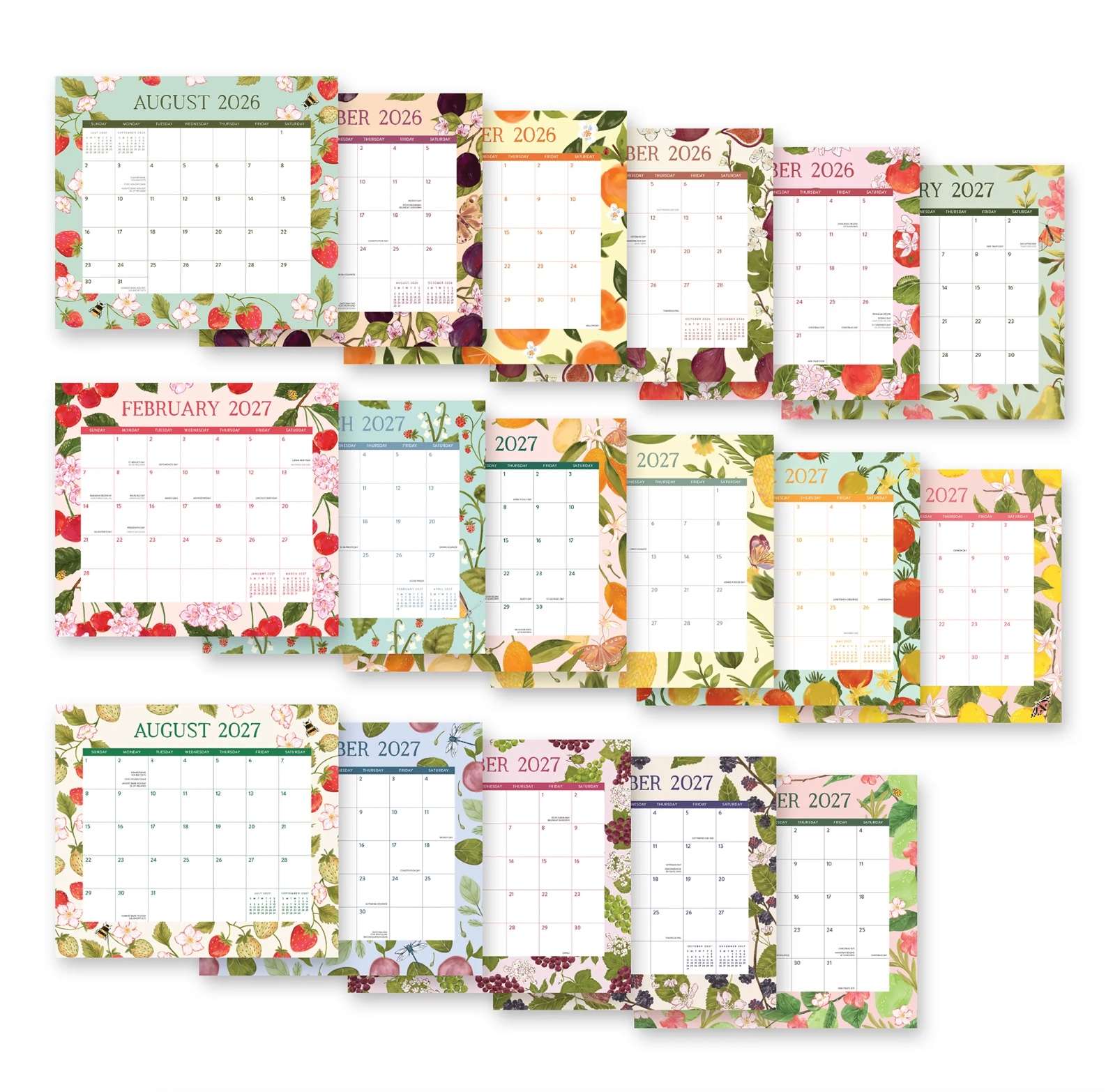 2027 Fruit and Flora Magnetic Monthly Pad, , large image number 3
