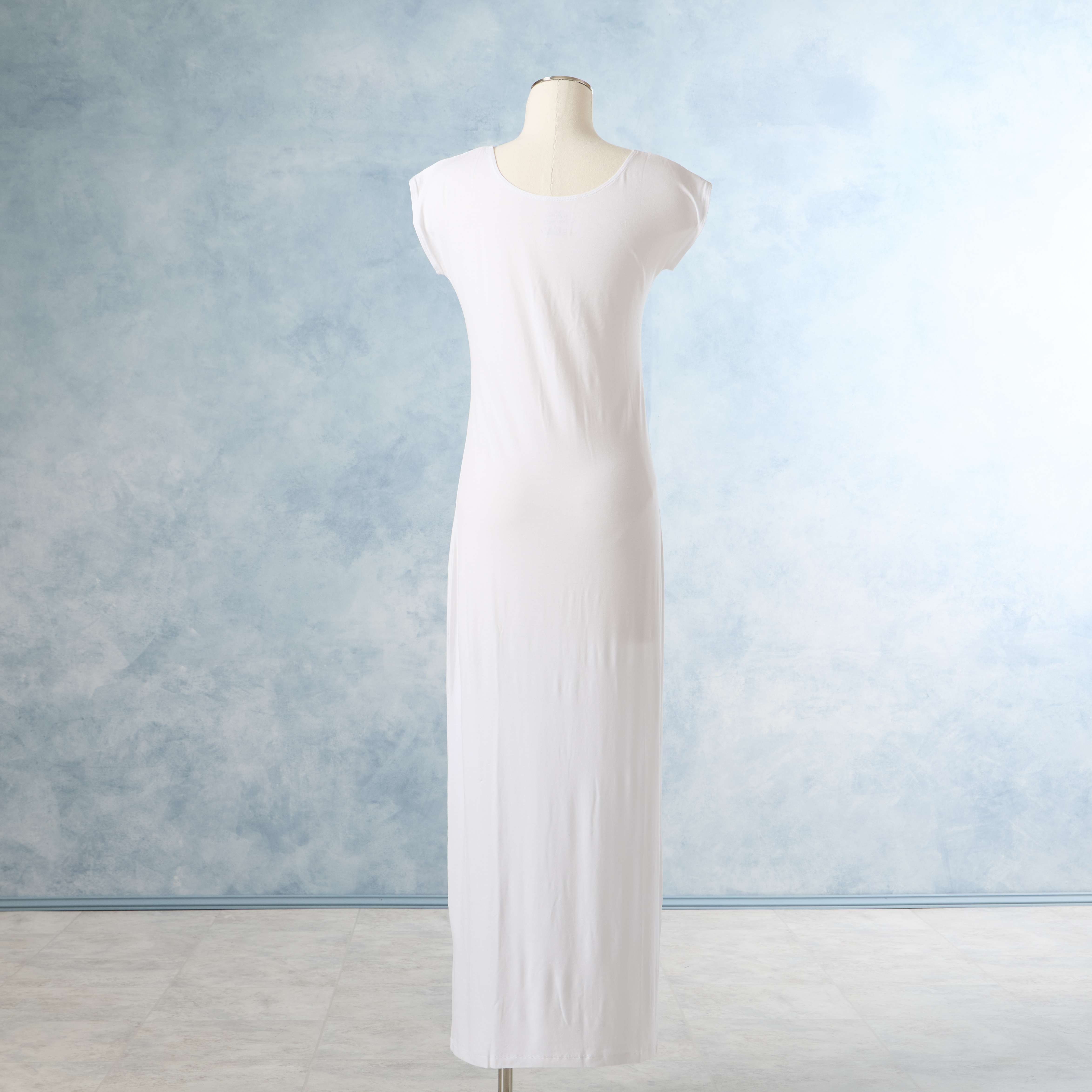 Cap Sleeve Temple Dress Slip, , large image number 2