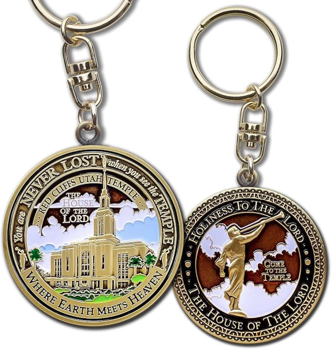 Red Cliffs Utah Temple Keychain, , large image number 3