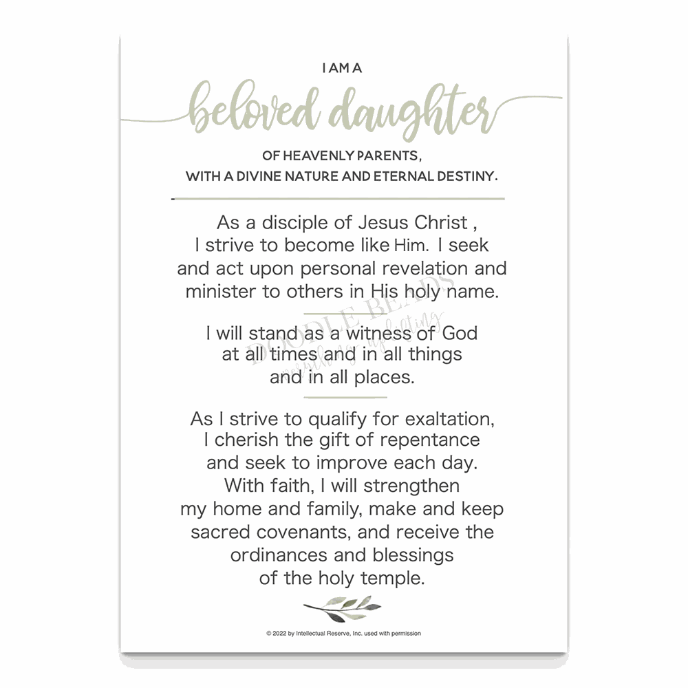 Young Women Theme Print,  Young Women Theme Print