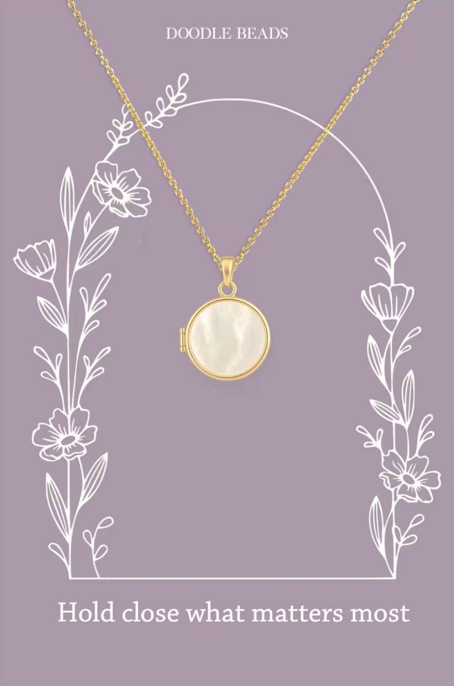 Hold Close Pearl Locket Necklace