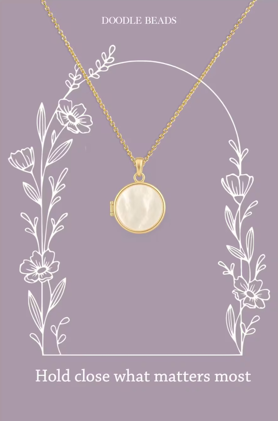 Hold Close Pearl Locket Necklace