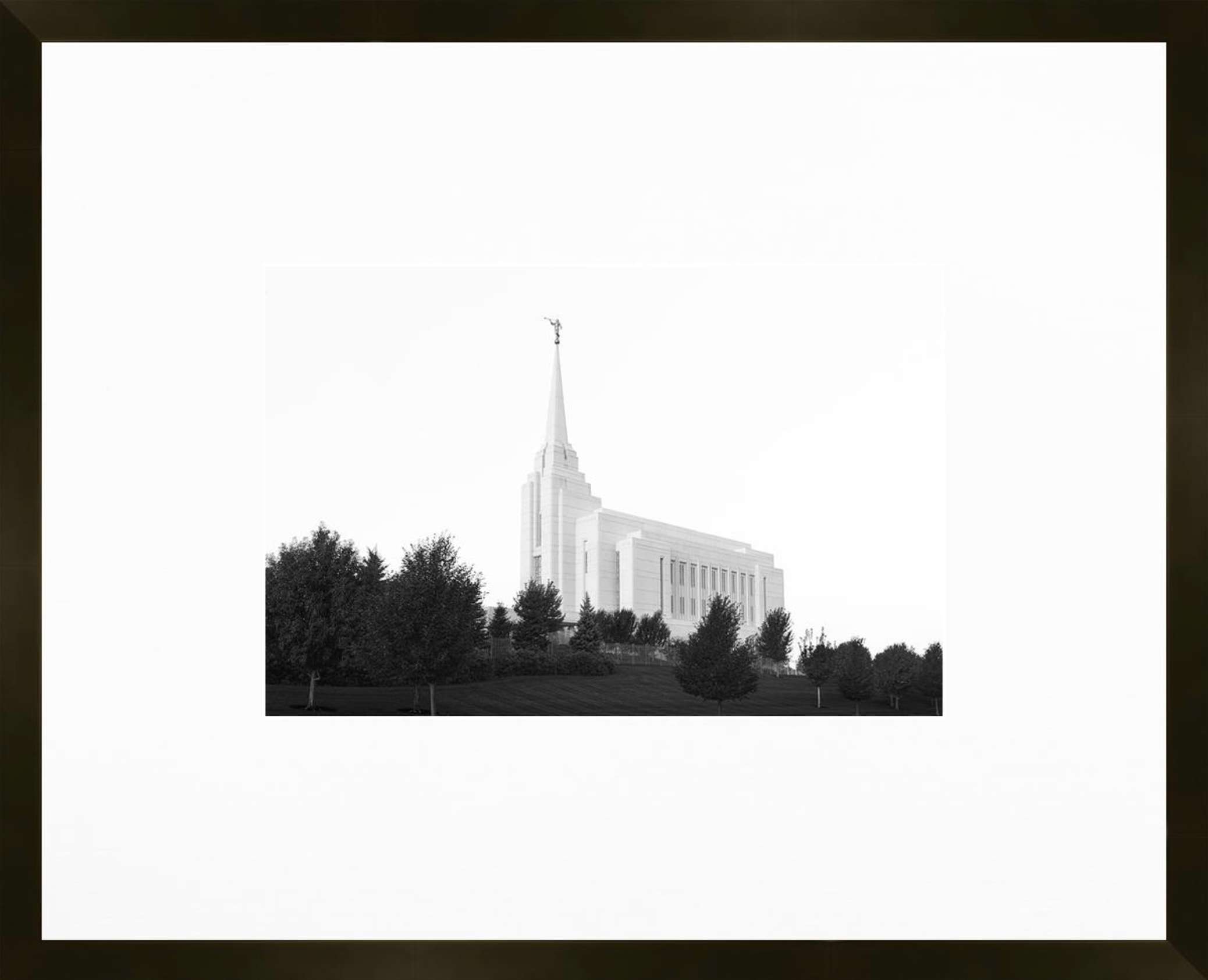 Rexburg Idaho Temple, Place of Peace (21x17 Framed Paper Print)