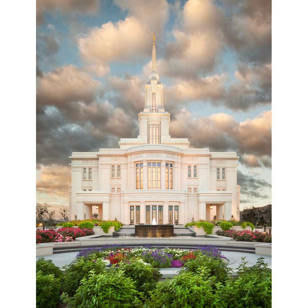 Payson Utah Temple - Summer Sunrise Print
