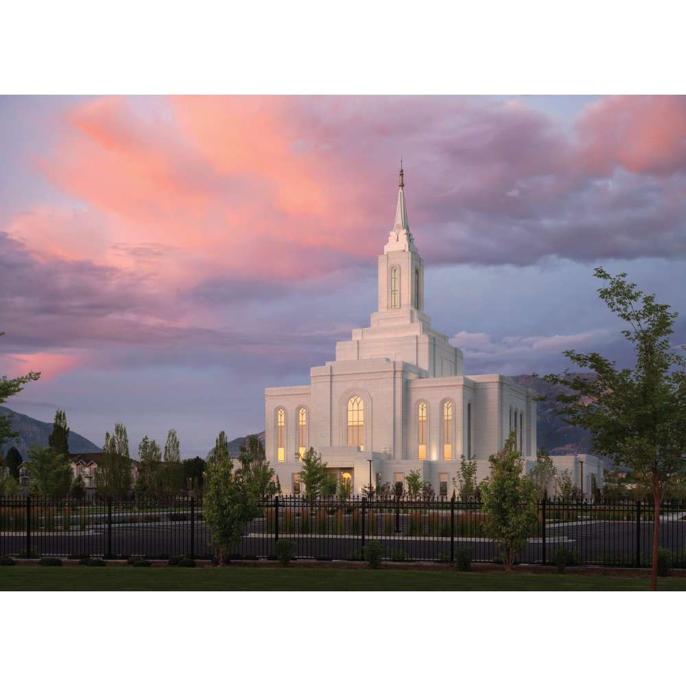 Orem Utah Temple - Sunset Glow Print
