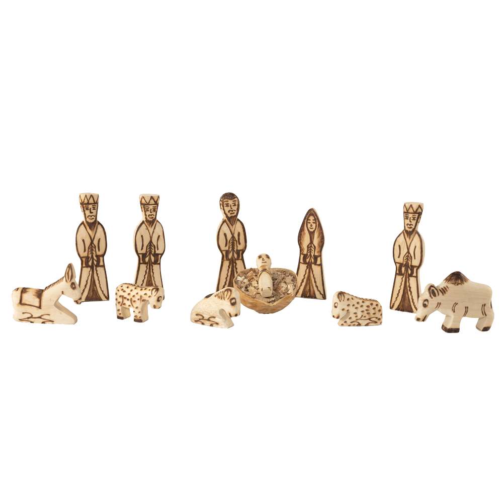 Burkina Faso Balsa Wood Nativity, , large image number 0