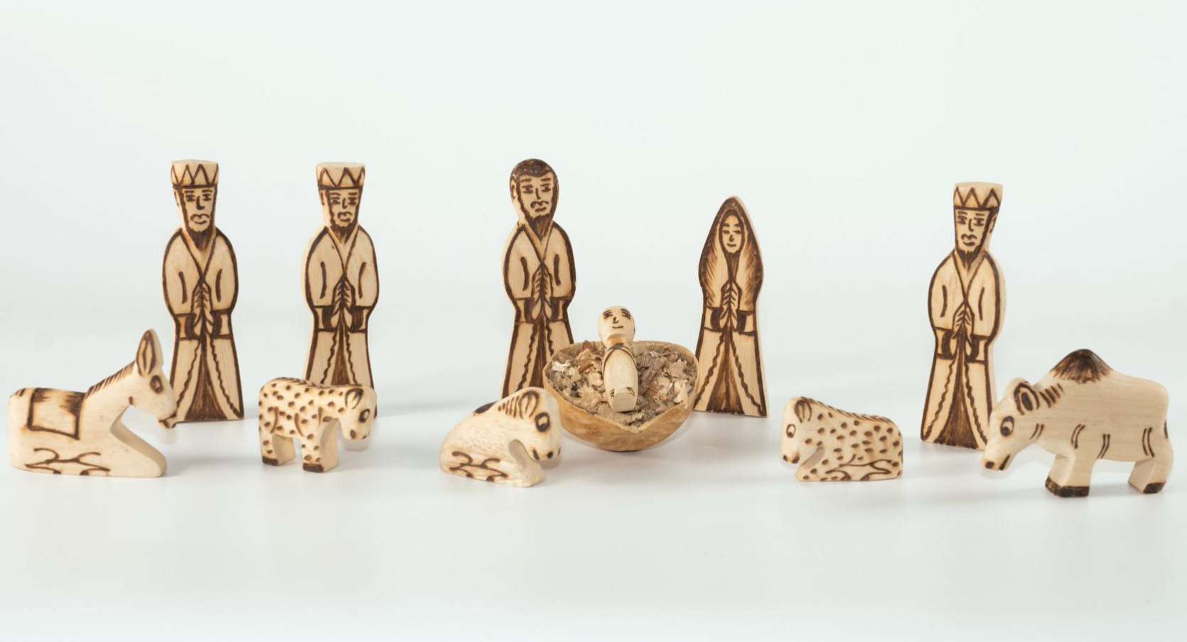 Burkina Faso Balsa Wood Nativity, , large image number 2