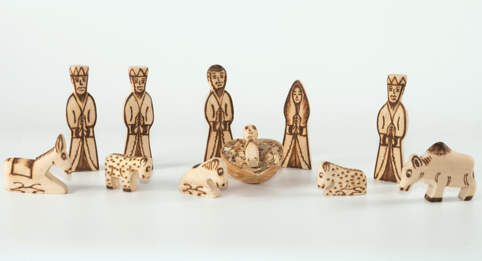 Burkina Faso Balsa Wood Nativity, , large image number 2