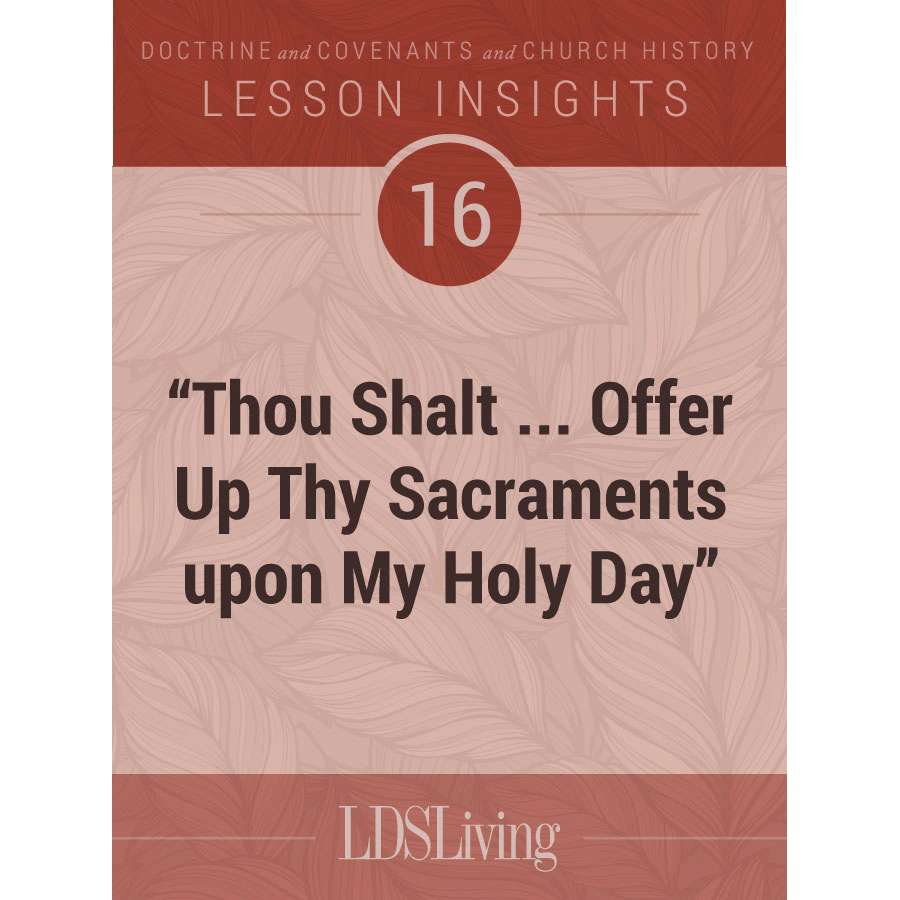 Lesson Insights Doctrine and Covenants and Church History #16