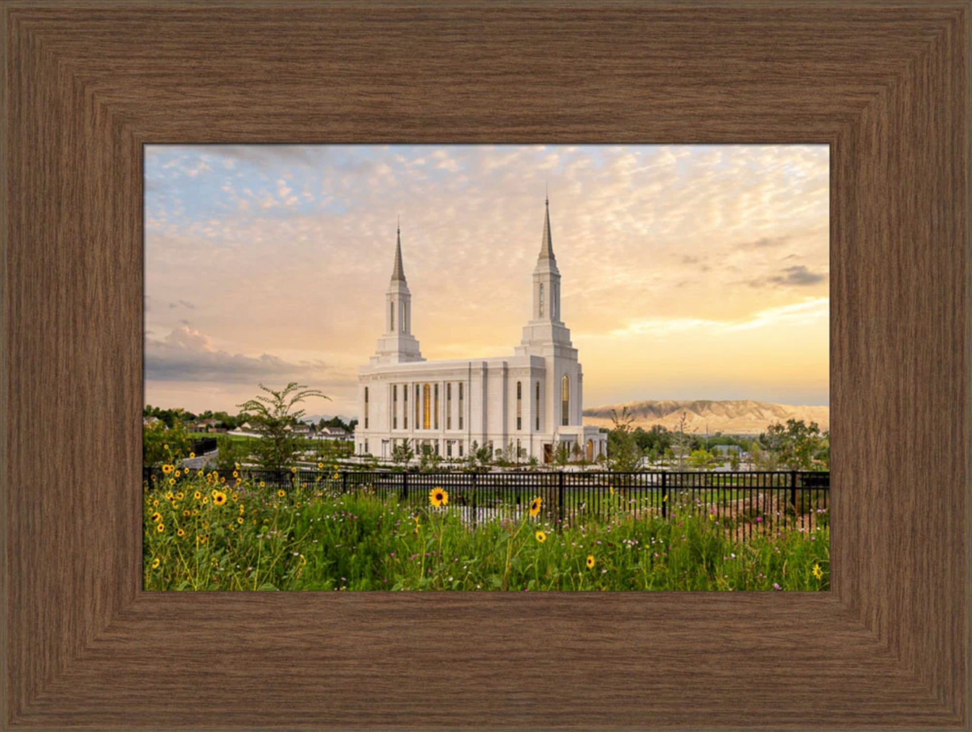 Lindon Utah Temple - Joyful Day (11x15 Framed Paper Print)