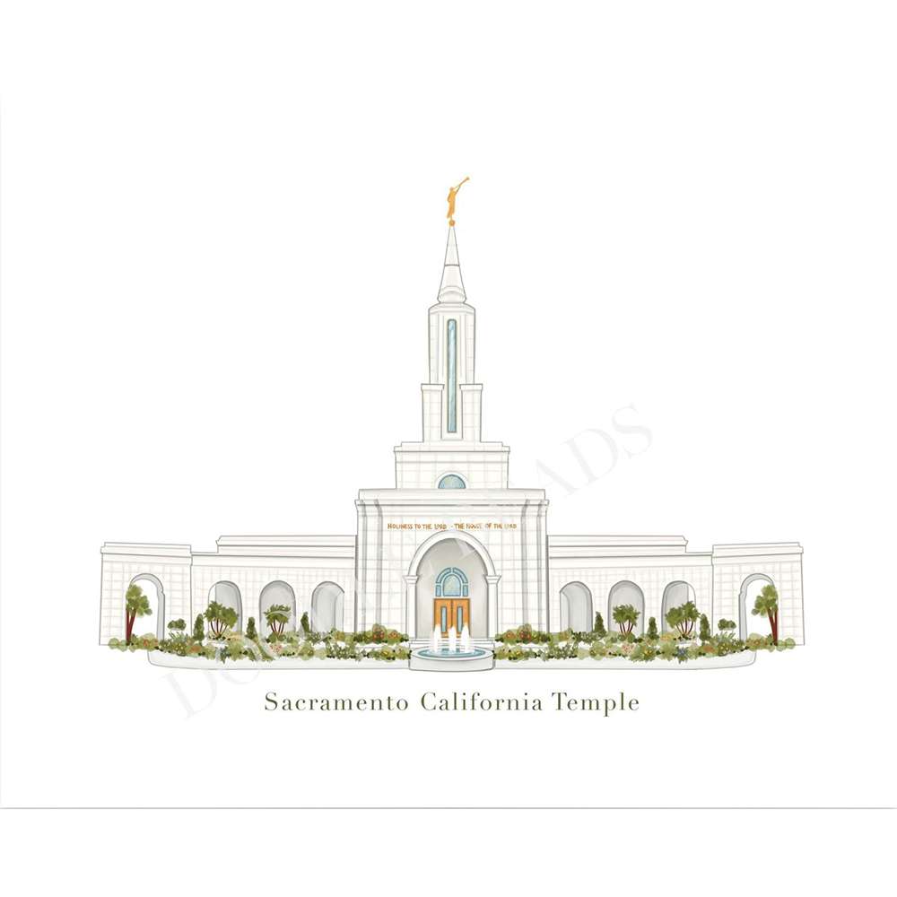 Sacramento California Temple 8x10 Print