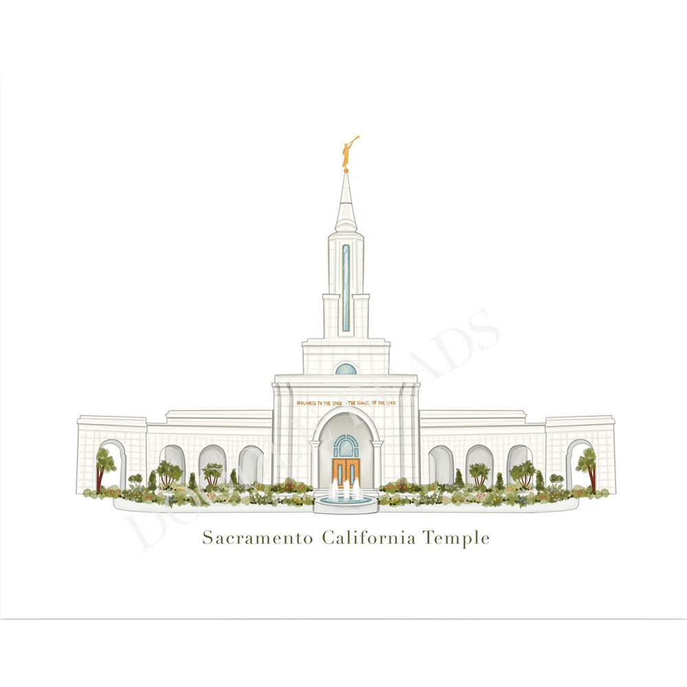 Sacramento California Temple - 8x10 Print