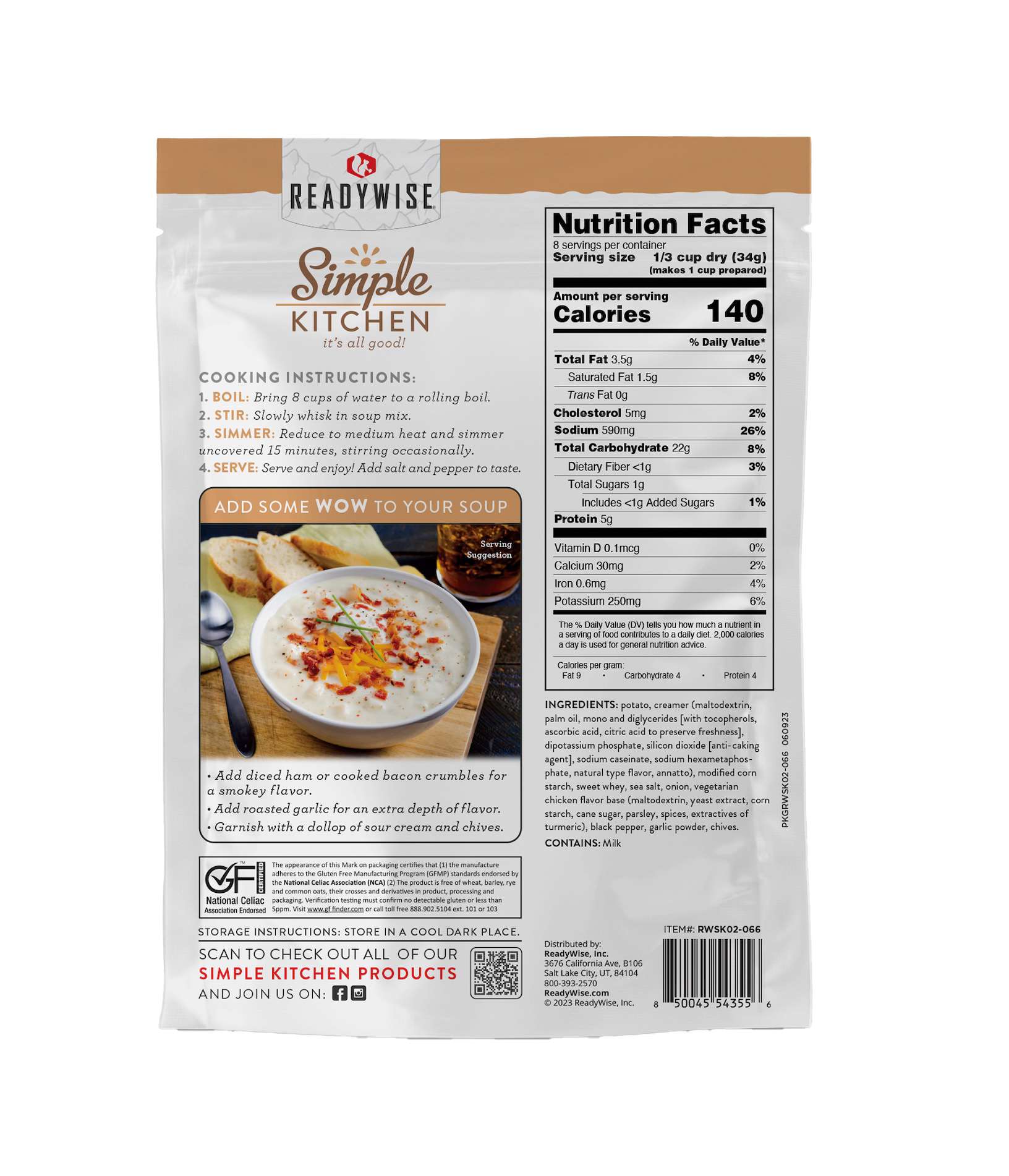 Simple Kitchen Creamy Potato Soup Mix Single Pouch, , large image number 2